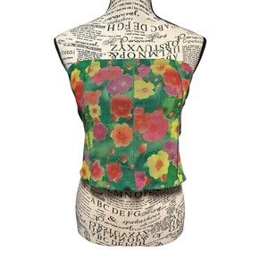 Forever 21 Strapless Ruffle Top Woman’s  Multicolor Size XL NWT Fairy Whimsical‎